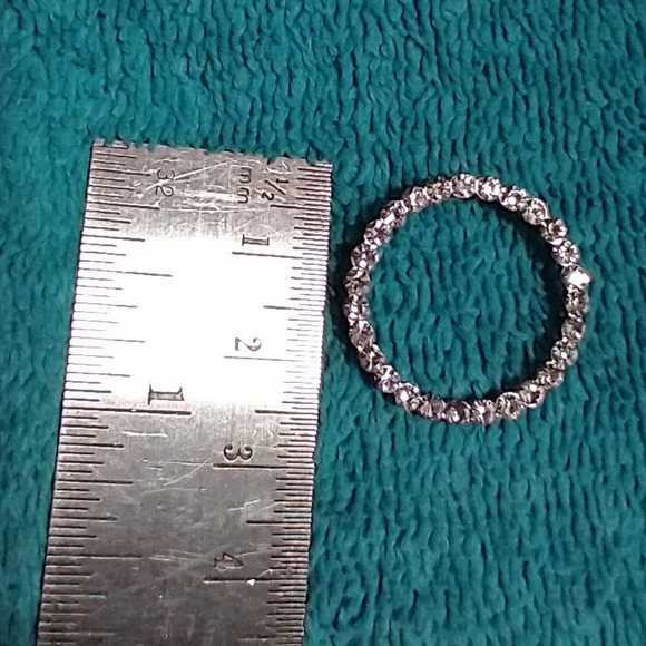 Elegant Silvertone Crystal Circle Pendant - Picture 2 of 5